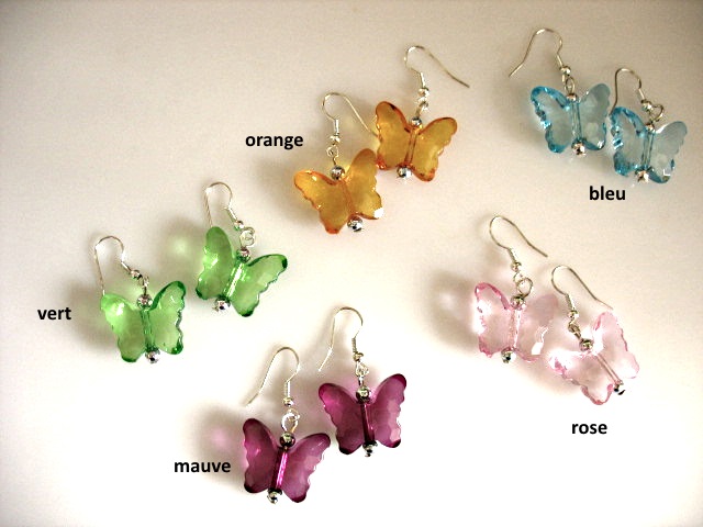 Boucles d'oreilles papillon